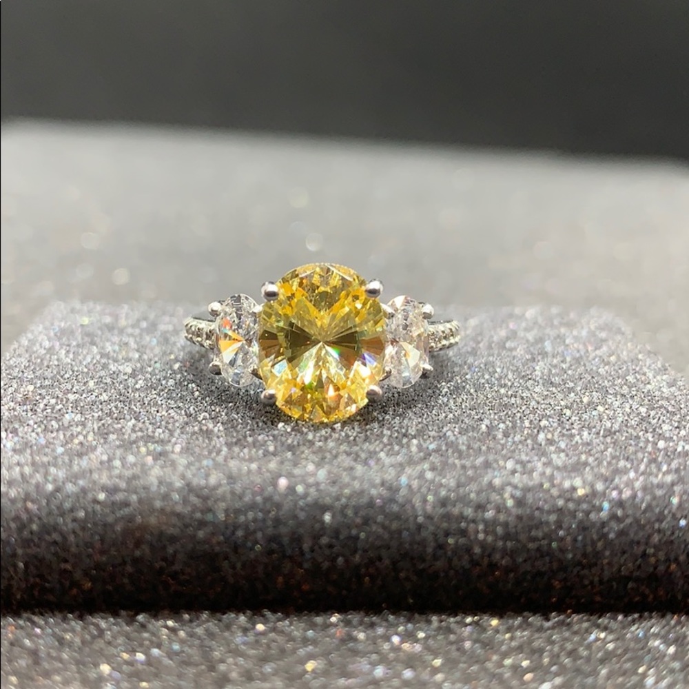 *SOLD* Jean Dousset 925 Sterling Silver CZ Ring.